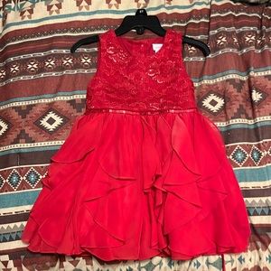 Beautiful red formal dress for toddler girls